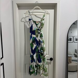 Farm Rio Wrap Maxi Dress Palm Prints